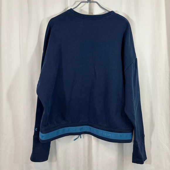 Women's Under Armour Navy Project Rock Sweatshirt L Blue Accents - Picture 2 of 6